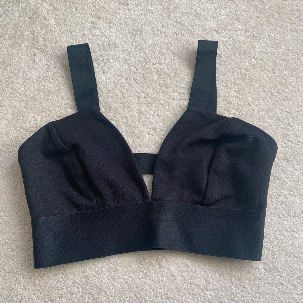 Bebe Black Crop Top NWOT